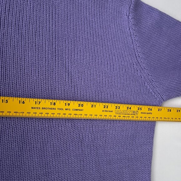 WEWOREWHAT Lavender Cotton Knit Oversized‎ Crewneck Sweater Size S - Picture 8 of 11